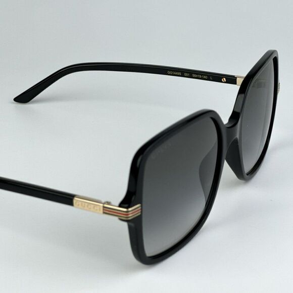 NEW Gucci GG1449S 001 Black Grey Women Square Sunglasses GG 1449S main image 4